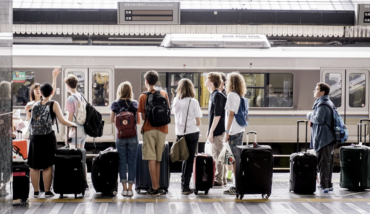 Ragazzi Treno Gita Valigie Viaggio 