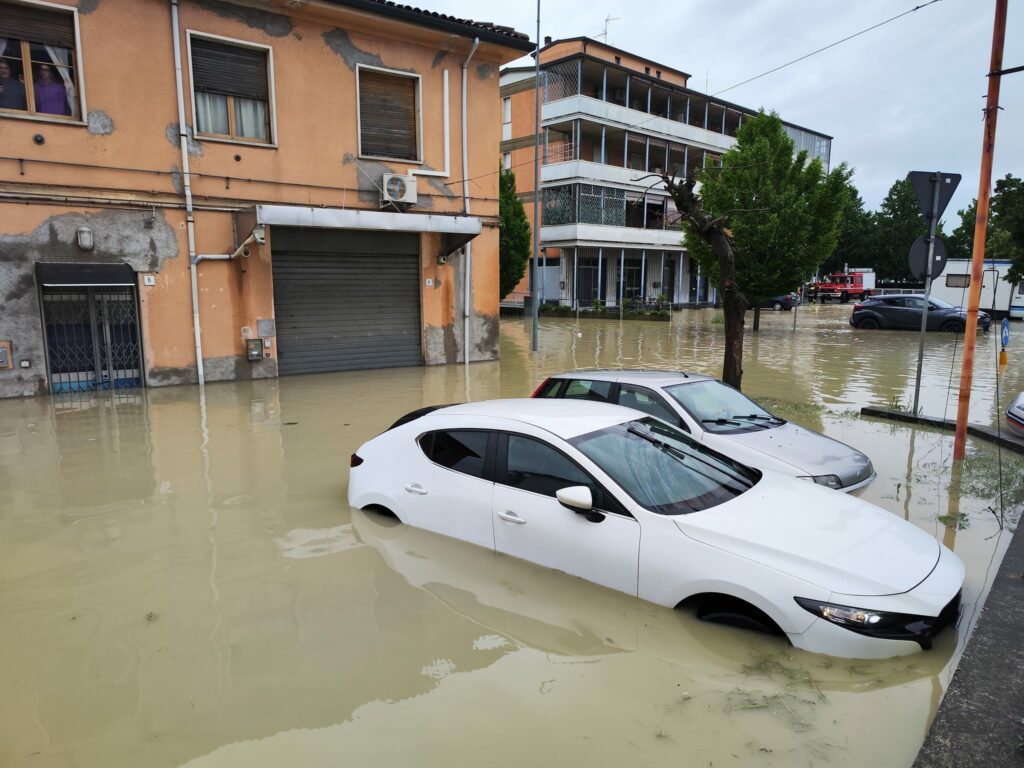 L'alluvione a Faenza il 3 maggio 2023, foto di Emilia Romagna Meteo