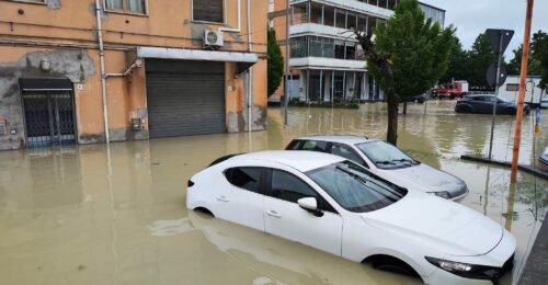 L'alluvione a Faenza il 3 maggio 2023, foto di Emilia Romagna Meteo