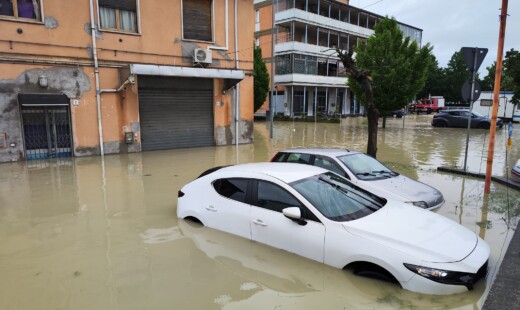 L'alluvione a Faenza il 3 maggio 2023, foto di Emilia Romagna Meteo