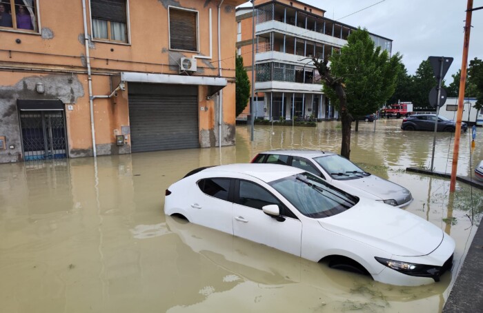 L'alluvione a Faenza il 3 maggio 2023, foto di Emilia Romagna Meteo