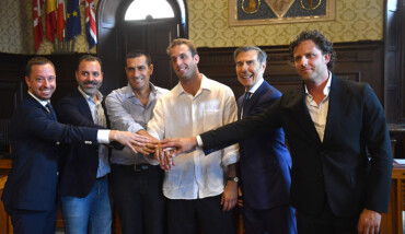 Da Sinistra Paolo Scocco, Giacomo Costantini, Michele De Pascale, Ignazio Cipriani, Ariedo Braida, Davide Mandorlini