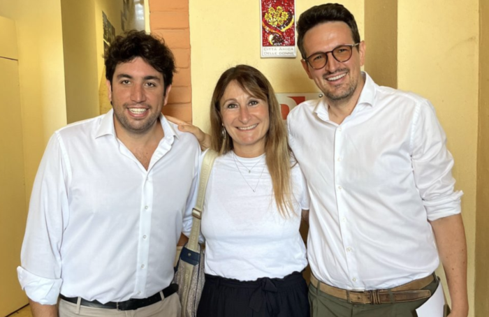 Nella Foto, Da Sinistra Lorenzo Margotti, La Presidente Dell’assemblea Comunale Federica Del Conte E Alessandro Barattoni.