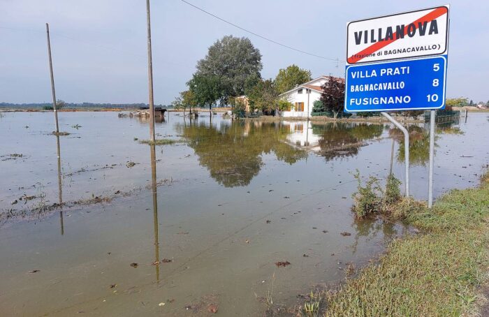 I Campi Allagati In Via Cocchi A Villanova Di Bagnacavallo