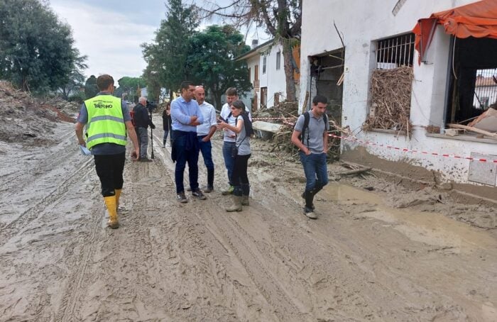 Michele De Pascale E Matteo Giacomoni In Sopralluogo A Traversara Di Bagnacavallo