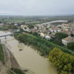 Il Fiume Lamone A Traversara Con Il Ponte Di Via Palazza