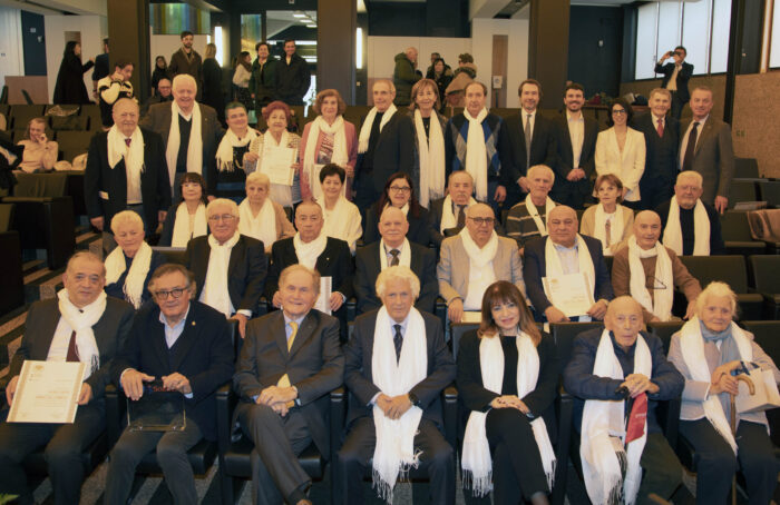 30 11 2024 Ravenna Alla Camera Di Commercio Premiazioni Presidente Ottavio Righini 50 E Piu Confcommercio Maestri Del Commercio Premiate Trentuno Persone , Acquila Di Ferro A Gian Carlo Minardi