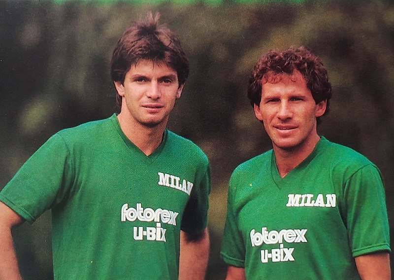 Filippo Galli E Franco Baresi Milan AC 1985 86