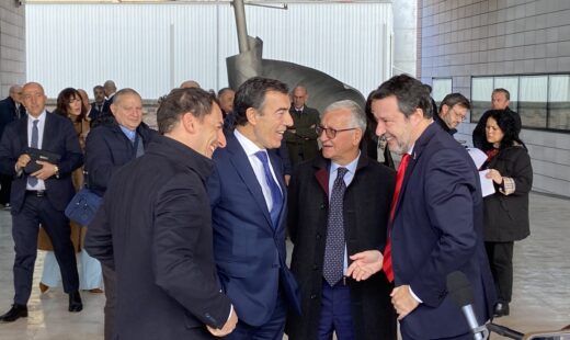 Il Deputato Jacopo Morrone (Lega), Il Presidente Di Ap Daniele Rossi, Il Prefetto Castrese De Rosa, Il Ministro Matteo Salvini