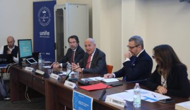 22 11 2024 Ferrara Università Santa Lucia Convegno Imprese , Banche , Università Energia Per La Crescita , Giorgio Guberti Pres Camera Di Commercio Ravenna E Ferrara , Gaetano Fausto Esposito Direttore Generale Istituto Guglielmo Tagliacarne , Anto