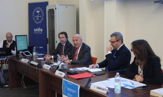 22 11 2024 Ferrara Università Santa Lucia Convegno Imprese , Banche , Università Energia Per La Crescita , Giorgio Guberti Pres Camera Di Commercio Ravenna E Ferrara , Gaetano Fausto Esposito Direttore Generale Istituto Guglielmo Tagliacarne , Anto