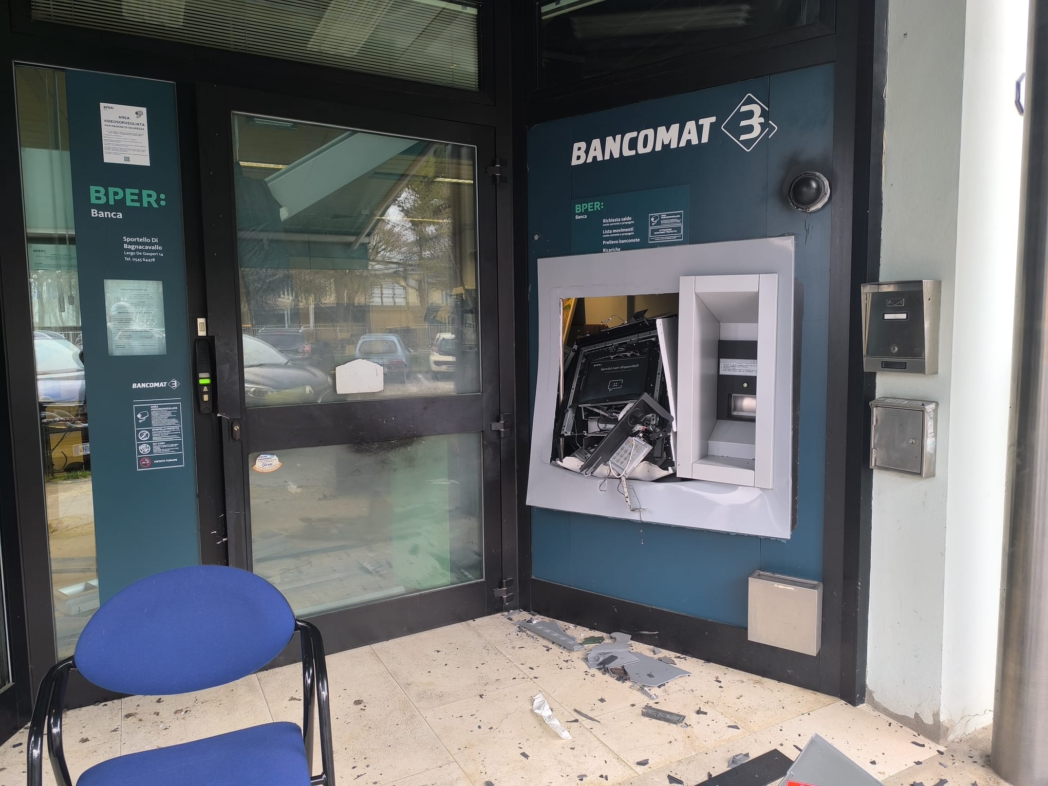 Bancomat Bagnacavallo Esplosione