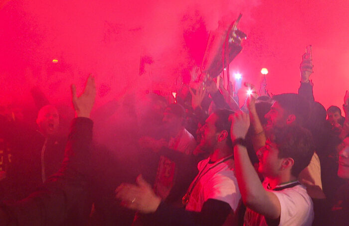 Tifosi Del Ravenna In Festa Per La Coppa Italia