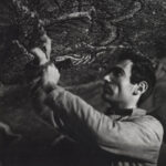 Anni '50 Santo Spartà Mentre Esegue Operazioni Di Restauro