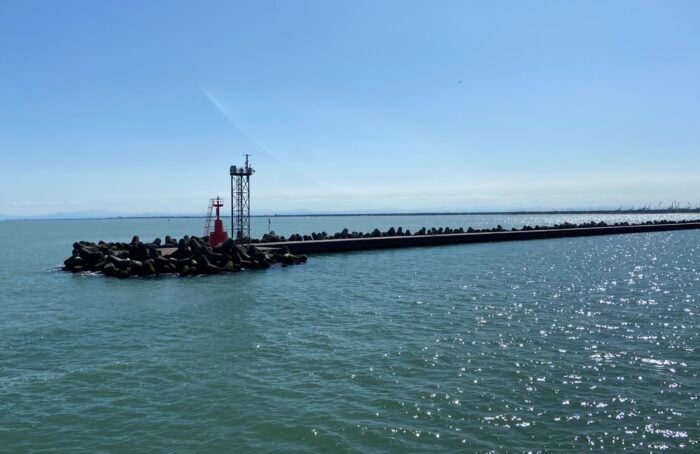 La Punta Estrema In Mare Della Diga Foranea Di Marina Di Ravenna