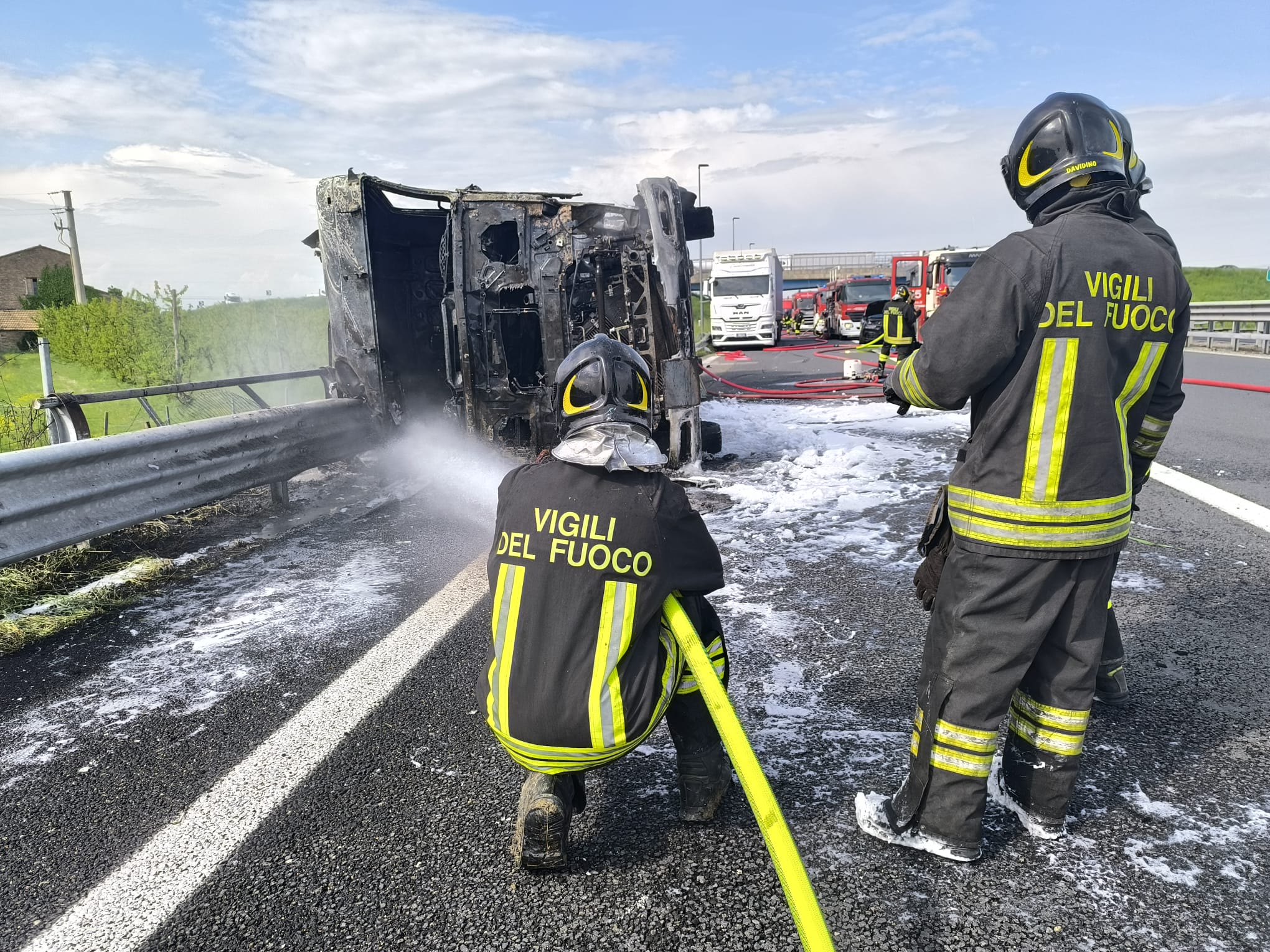 Incendio Camion A14