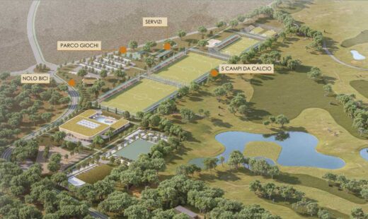 Rendering Campi Calcio Cittadella Sport Mima