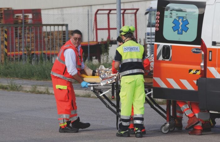 RAVENNA19/09/2013. INCIDENTE SUL LAVOROALL' EX ZUCCHERIFICIO DI MEZZANO