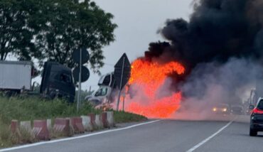 Incendio Romea Furgone Casal Borsetti