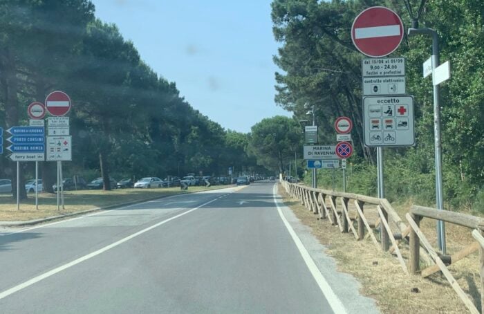 Telecamera senso unico viale delle Nazioni Marina di Ravenna