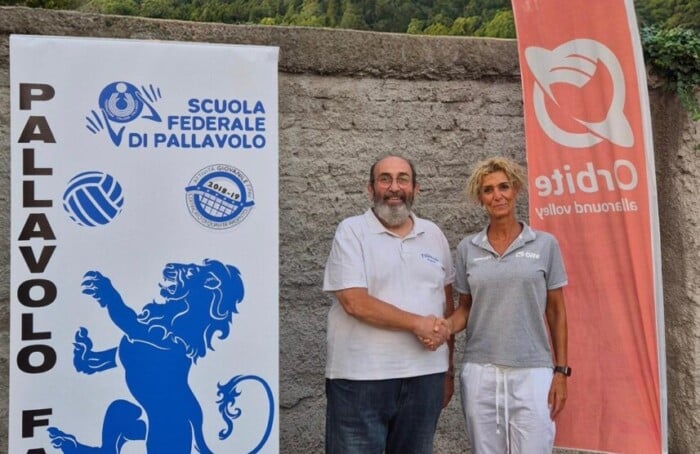 Rosario Bassi (Presidente Pallavolo Faenza) E Roberta Fogli (presidente Orbite Ravenna)