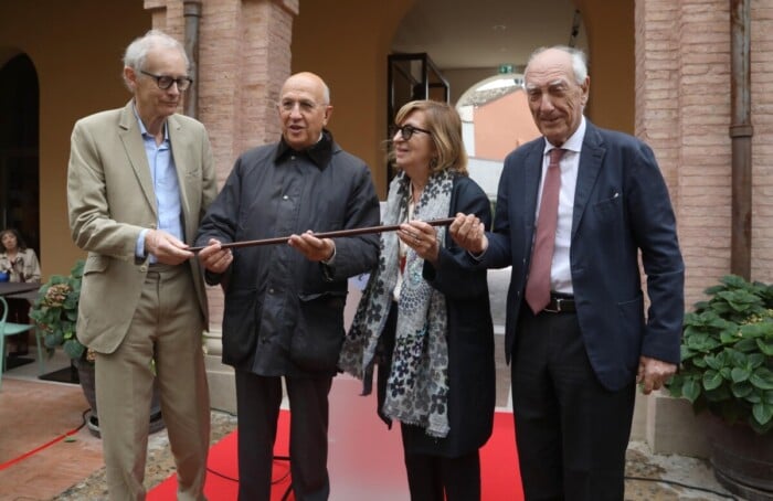 28 09 2025 Ravenna Palazzo Guiccioli . Museo Byron E Del Risorgimento , Visita Del Pronipote Di Byron Sir Robin Byron Accompagnato Dalla Consorte , Presidente Fondazione Cassa Mirella Falconi , Giuseppe Alfieri Pres Society Byron , Sbaraglia , Anto