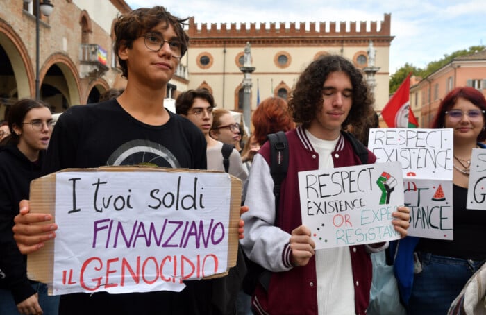 Sciopero per Gaza corteo Ravenna