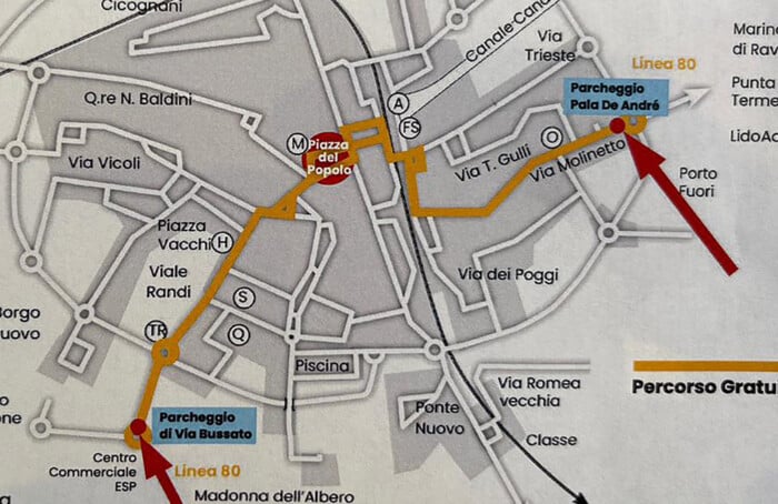 Mappa Bus Gratuiti