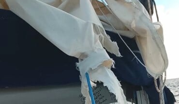 La vela di Morgana danneggiata dall'attacco dei droni 