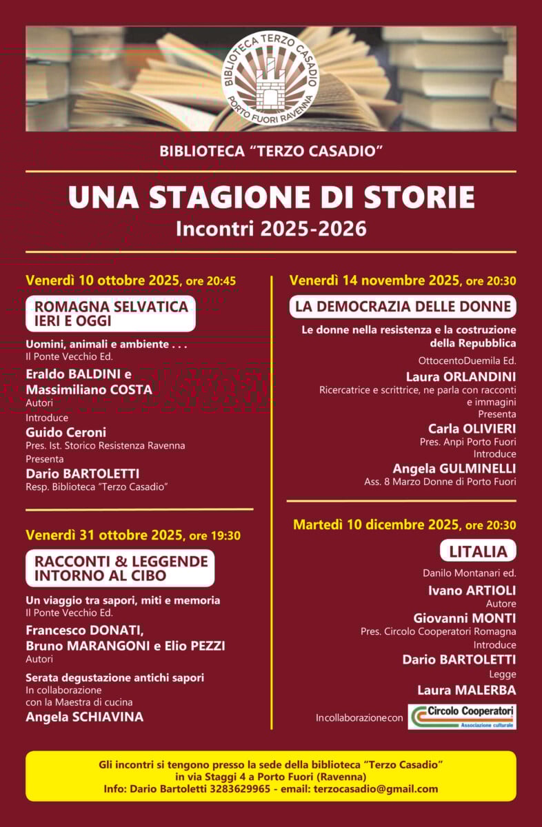 2025 Porto Fuori Incontri Biblioteca Locandina
