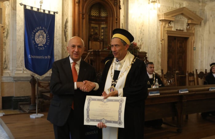 07–11 2025 Pisa Università Consegna Laurea Honorem Ad Antonio Patuelli
