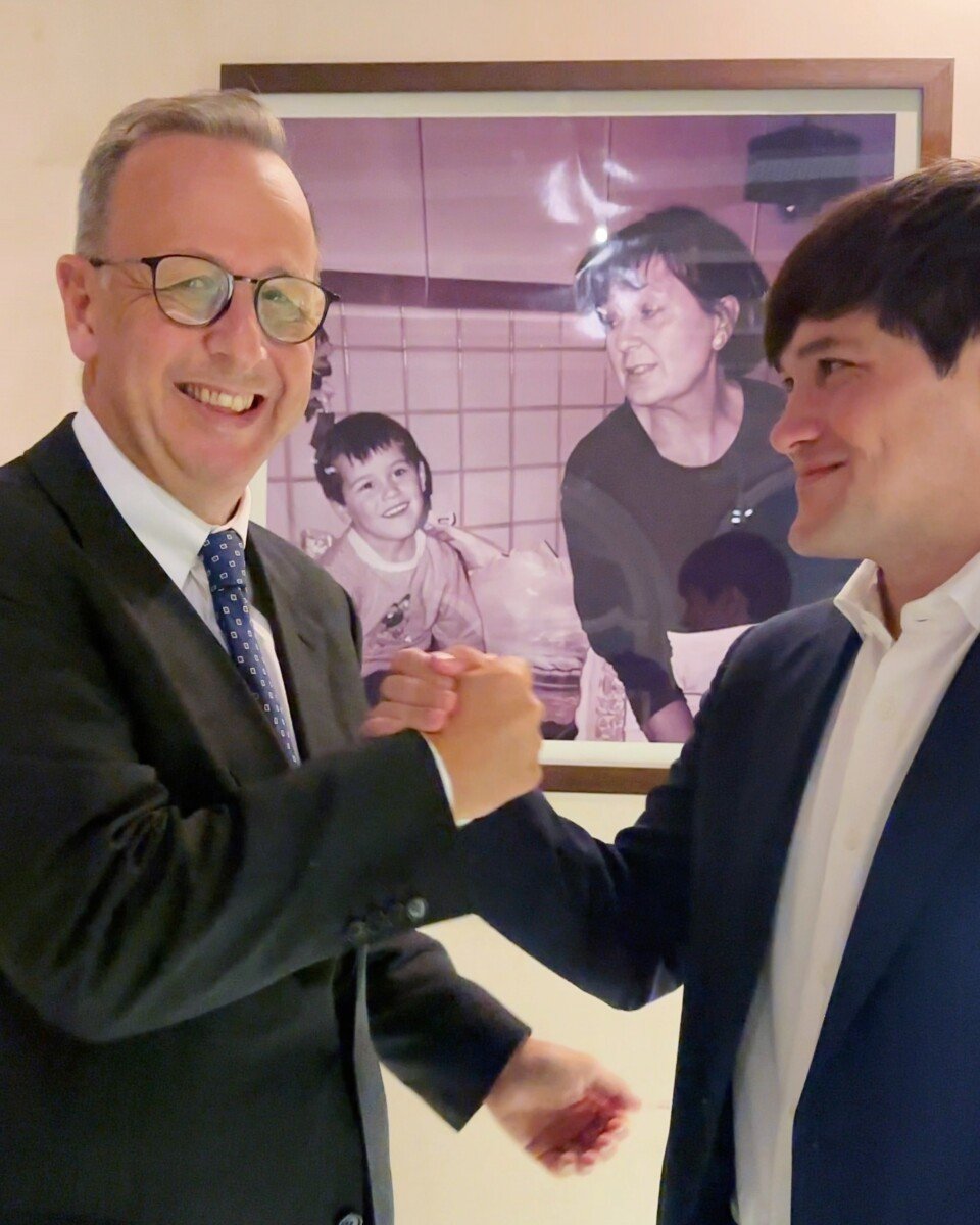 Lanzoni con l’ambasciatore Bartoli