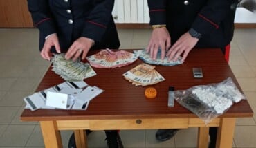 Il materiale sequestrato dai carabinieri di Massa Lombarda 
