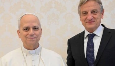 Papa Leone con Bernhard Scholz