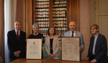 01 06 2026 Ravenna; Fondazione Cassa Di Rsiparmio Di Ravenna Presidente Patuelli , Presidente Falconi Fondazione E Segretario Generale Fondazione Giancarlo Bagnariol Ricevo Una Donazione Dala Famiglia Angelini , 