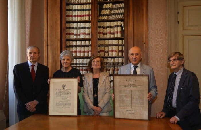 01 06 2026 Ravenna; Fondazione Cassa Di Rsiparmio Di Ravenna Presidente Patuelli , Presidente Falconi Fondazione E Segretario Generale Fondazione Giancarlo Bagnariol Ricevo Una Donazione Dala Famiglia Angelini ,
