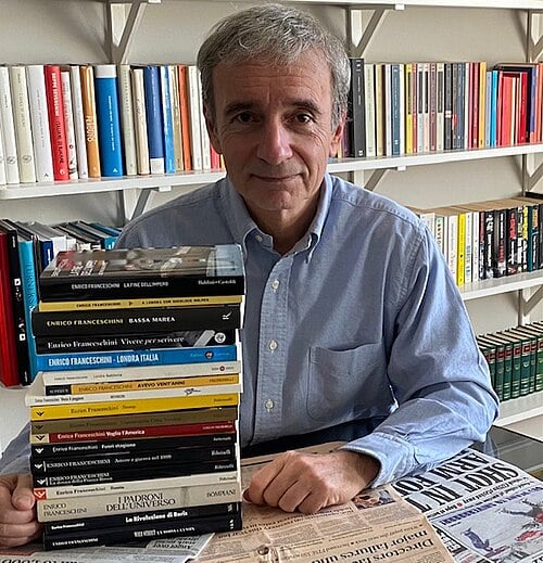  Enrico Franceschini Sit At His Desk 