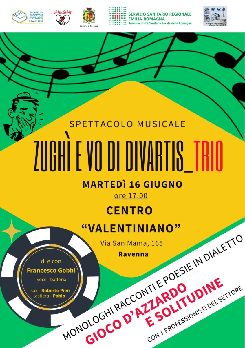 MONOLOGHI RACCONTI E POESIE IN DIALETTO GIOCO D’AZZARDO E SOLITUDINE INSIEME AI PROFESSIONISTI DEL SETTORE