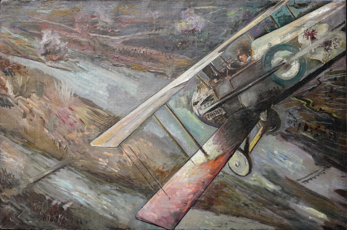 Quadro Dalla Mostra Due Aeropittori Futuristi