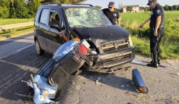 Incidente Vespa Auto Dismano 