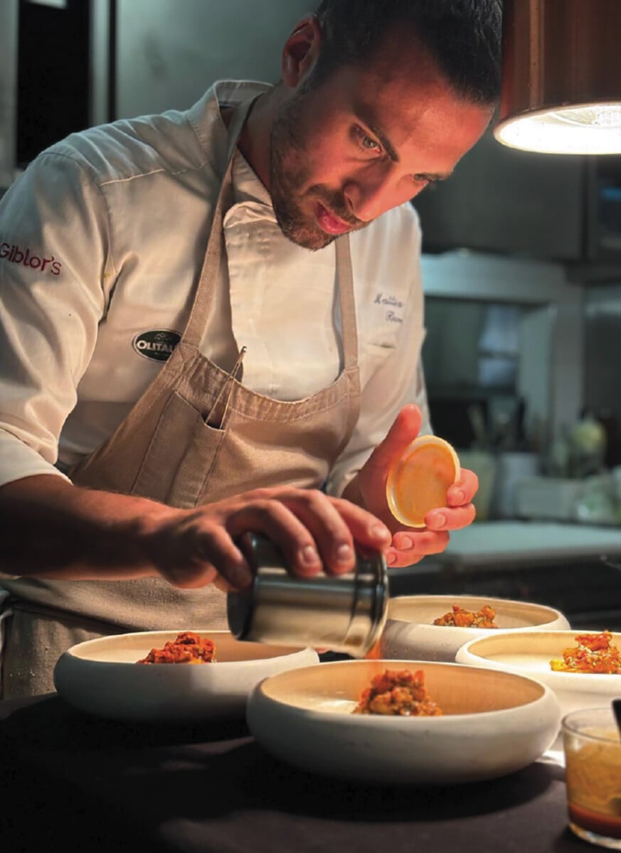 Lo chef Mattia Borroni