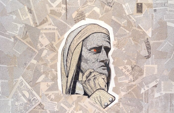 Alberto Orioli, Dante, tecnica mista, 2026