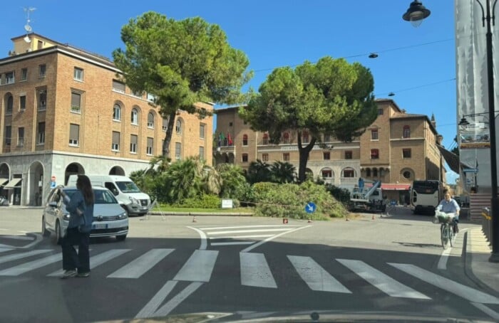 Abbattimento Piazza Caduti