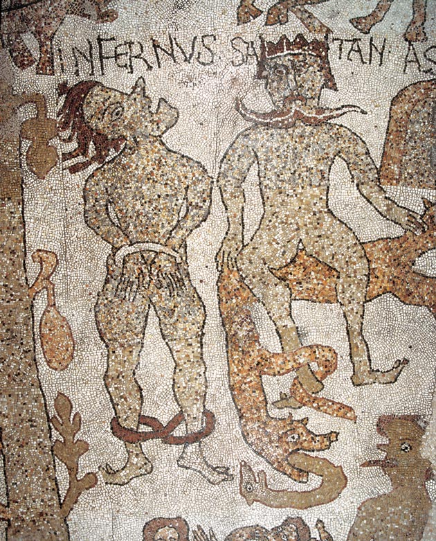 satana mosaico di Otranto